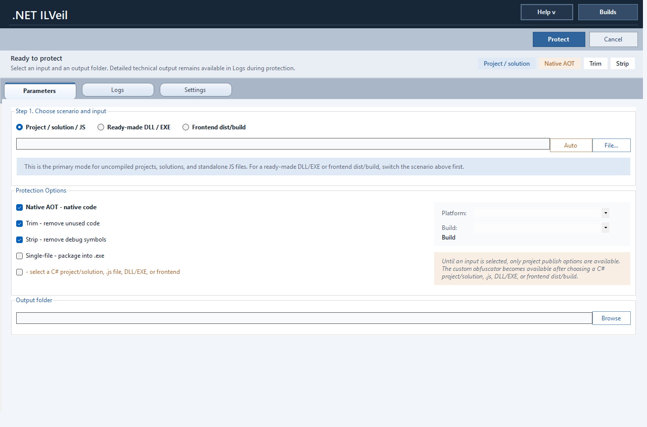 ILVeil main window overview