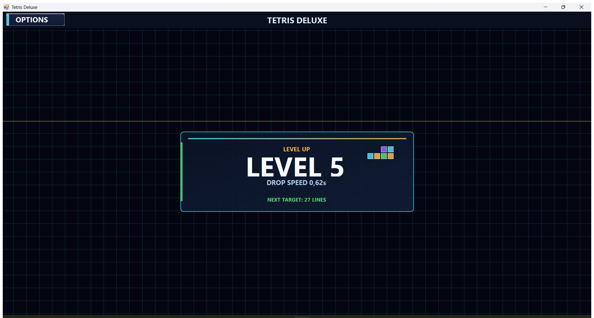 Level transition overlay